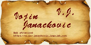 Vojin Janaćković vizit kartica